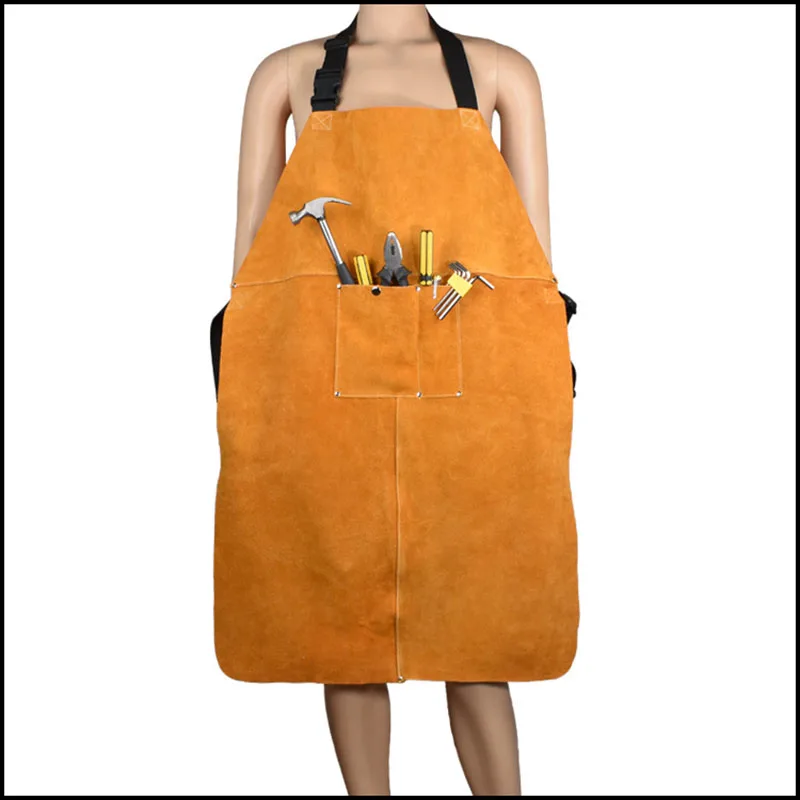 Thickened leather electric welding protective apron electrician