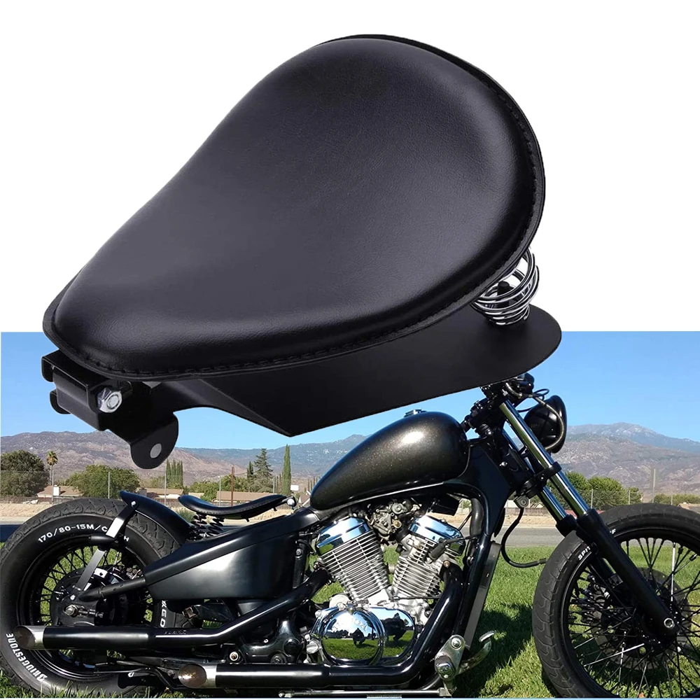 quagga mixer slutpunkt Motorcycle 3'' Spring Solo Mount Bracket Seat+ Seat Baseplate For Harley / Honda/Yamaha/Kawasaki Chopper Bobber Custom Softail| | - AliExpress