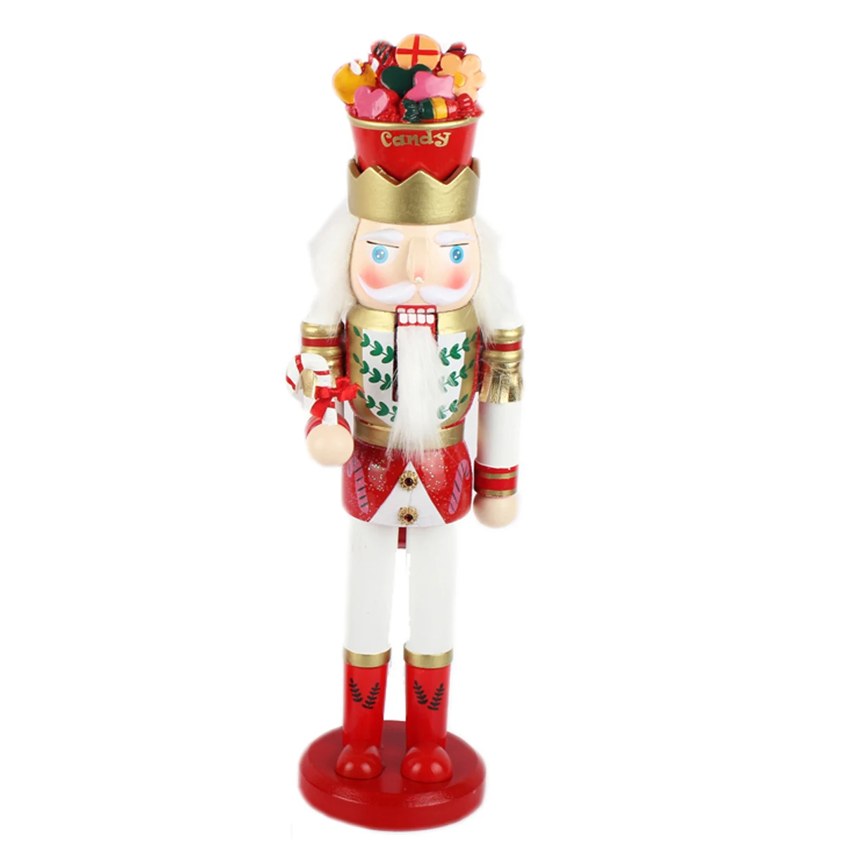 38 см деревянная кукла-Щелкунчик миниатюрные фигурки винтажная кукла ручной работы Новогоднее и Рождественское украшение домашний декор
