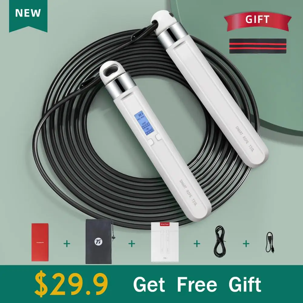 

Digital Counting Jump Rope Electronic Skipping Ropes with Counter Adjustable Calorie Workout Fitness Equipment for Indoor Outdoo