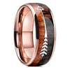 Bagues en titane et acier pour hommes, couleur violette, incrustation de coquille d'ormeau colorée, anneaux en acier inoxydable pour hommes, bijoux de mariage