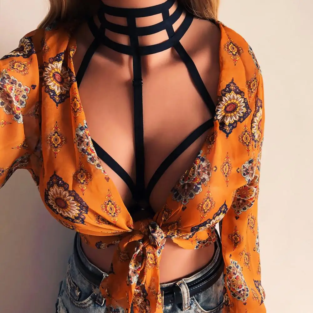 

Sexy lingerie Women Clubwear Sleeveless Bandage Tank Top Bra Vest Halter Blouse Underwear Sexy black Hot sale camis bralette A10
