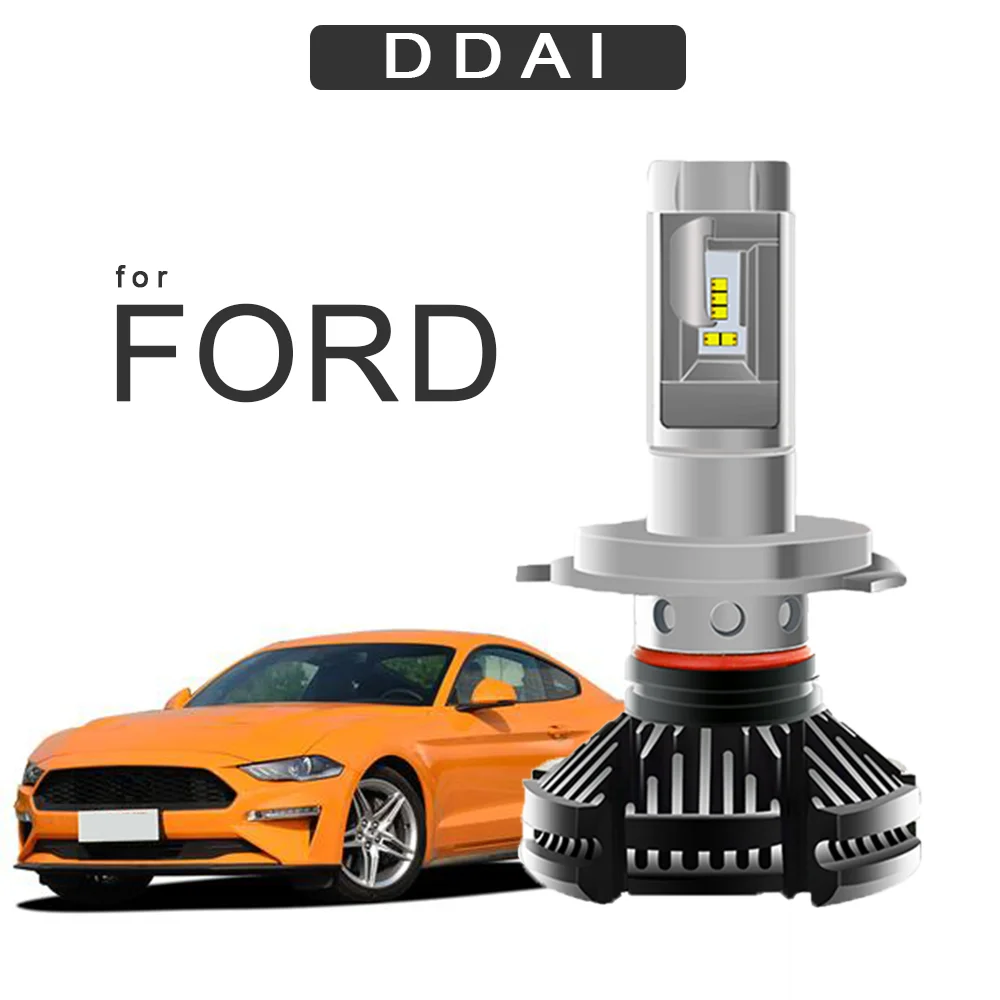 DDAI X3 Высокий/Низкий луч H4 H7/11 9005/6 HB3/4 Автомобильный светодиодный головной светильник лампы для FUCOS MONDEO S-MA50W 6000LMAll ZES налобный светильник