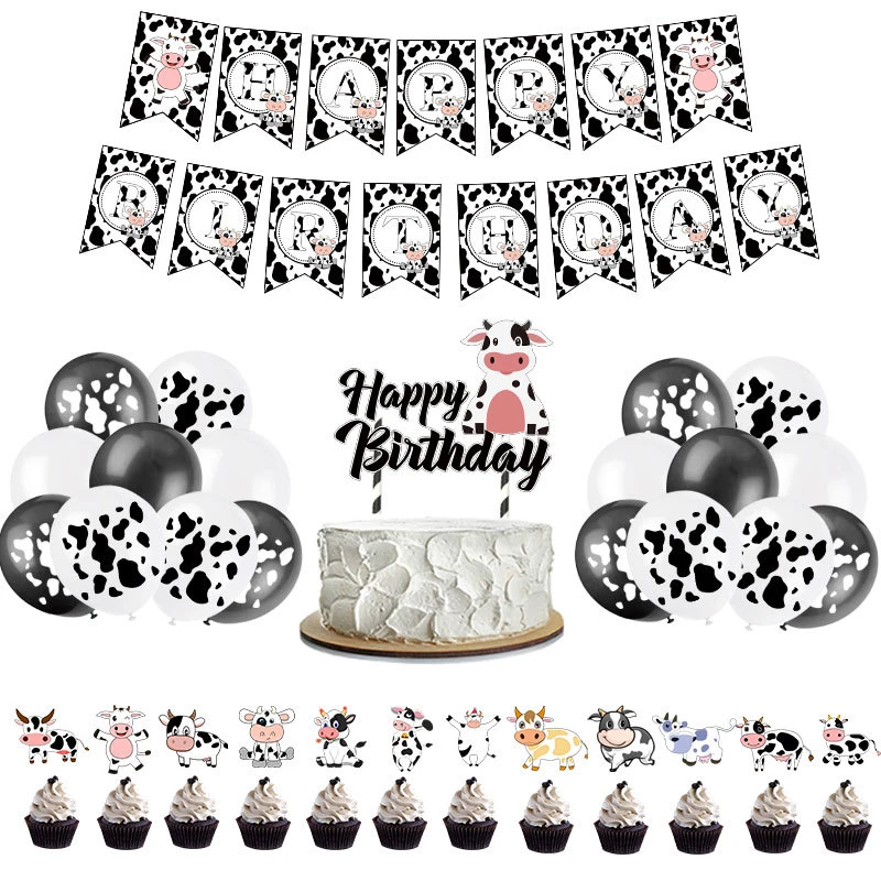 Black And White Cow Theme Party Decoration With Cow Banner Cake Toppers Balloons Set For Boy Girl Birthday Party Supplies Ballons Accessories Aliexpress Black And White Cow Theme Party Decoration With Cow Banner Cake Toppers Balloons Set For Boy Girl Birthday Party Supplies Ballons Accessories Aliexpress