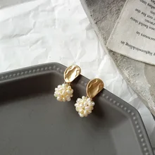 Женский модный Кристалл жемчужные Висячие вечерние Ювелирные серьги оптом ювелирные изделия