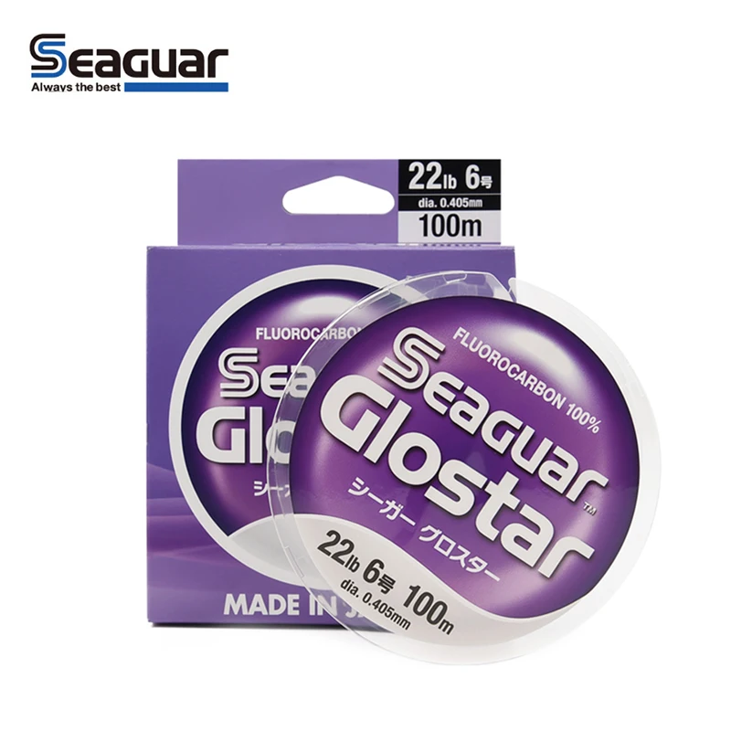 

Seaguar Glostar 100% Linhas Pesca Fluorocarbon Line 0.165-0.74mm 4LB-70LB Carbon Fiber Monofilament Seawater Fishing Tackle Wire