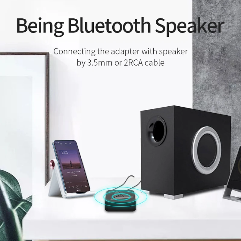 NFC Bluetooth 5 0 Receiver 2 in 1 Wireless Transmitter 3 5mm AUX RCA Jack Stereo Audio Adapter For Car Kit Speaker Headphones