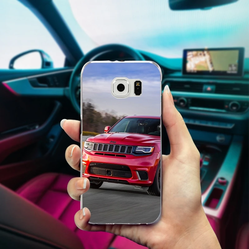Красные спортивные чехлы для телефонов Jeep Wrangler Suv, тонкие чехлы из ТПУ для samsung Galaxy Note 2, 3, 4, 5, 8, S3, S4, S5 Mini, S6, S7, S8, S9 Edge Plus, чехлы