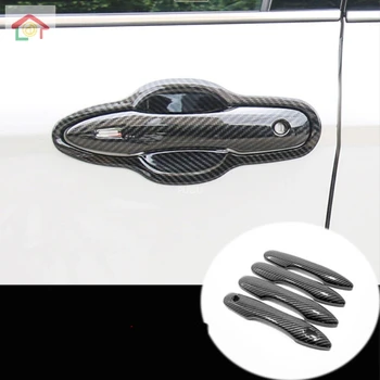 

ABS Carbon fibre For Toyota Yaris 2020 2021 accessories Car door protector Handle Decoration Cover Trim Car styling 4 Pcs/set