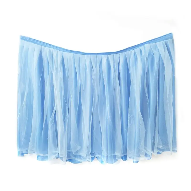 Lace Material Table Skirt Princess Party Decoration Baby Girl Birthday Decor Table Skirt Wedding Tablecloth for Tables