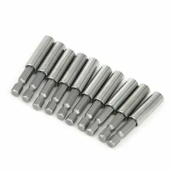 

10pcs/Set Socket Drill Bit Holders Hex Shank Magnetic Extension For Screwdriver 60mm For Cars, Hardware, Home