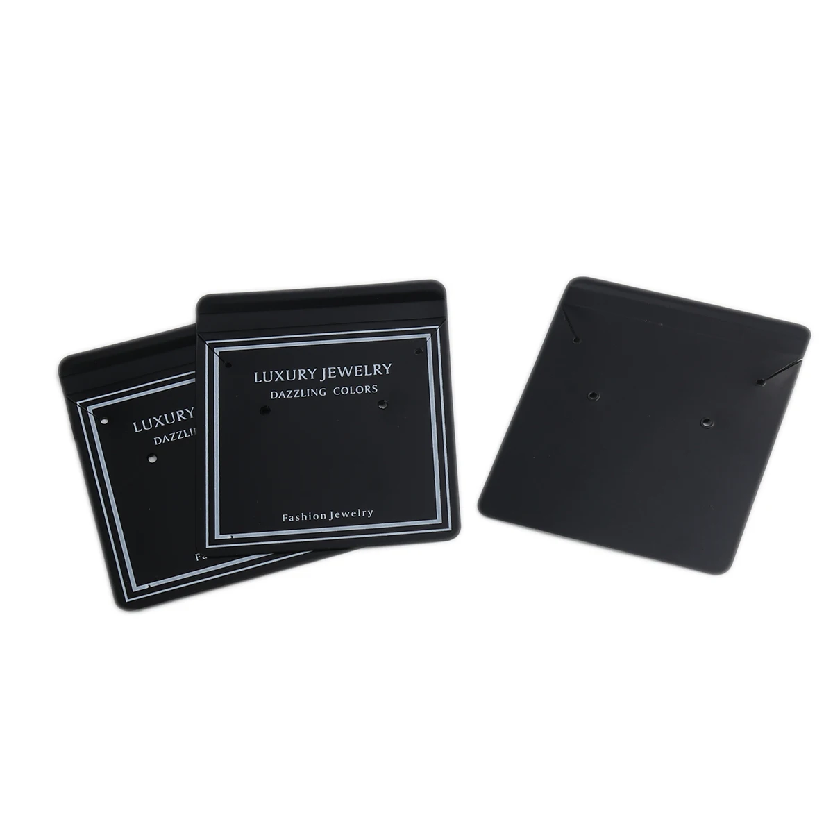 

Fashion PVC Jewelry Hairs Earring Accessories Kawaii Display Hanging Card Black color Rectangle For Decoration, 10 Sheets