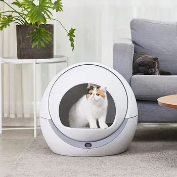

Automatic Self Cleaning Cats Sandbox Smart Litter Box Closed Tray Toilet Rotary Training Detachable Bedpan Pets Accessories
