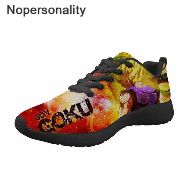 Nopersonality Men's Sneakers Cartoon Anime Dragon Ball Z Print Lightweight Breathable Shoes for Male Teenager Vulcanize Shoes