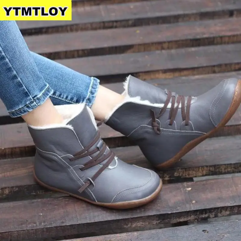 

Plus Size 35-43 Winter New Snow Boots Female Tube Thick Plush Waterproof Cotton Side Women Ankle Green Sneaker Fur Cotton shoes