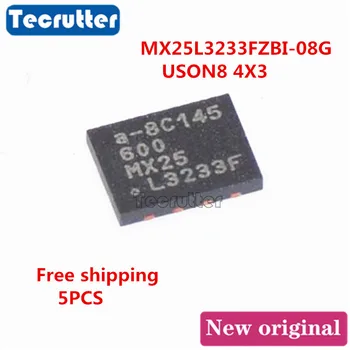 

5PCS MX25L3233FZBI-08G USON8 4x3 4MB 32Mbit 25L3233 SPI NOR FLASH