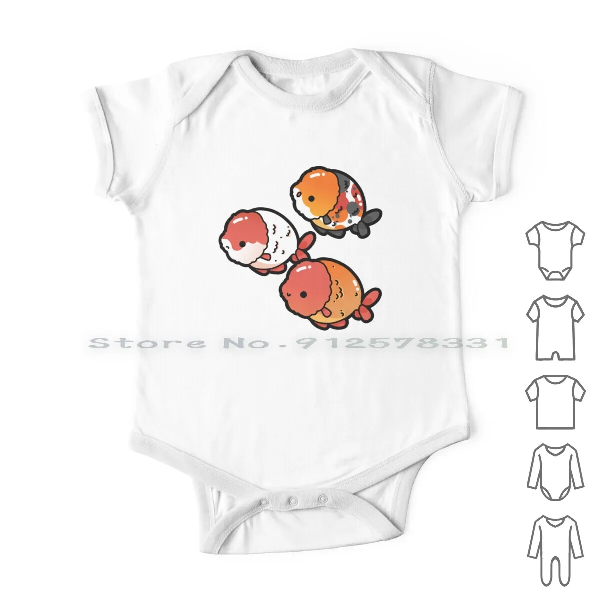 

Ranchu Goldfish Newborn Baby Clothes Rompers Cotton Jumpsuits Ranchu Goldfish Fancy Goldfish Cute Fancy Goldfish Kawaii