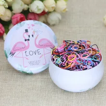 isnice 1000pcs flower headband Candy colored rubber bands apron tie strong pull constantly bagged small hair band