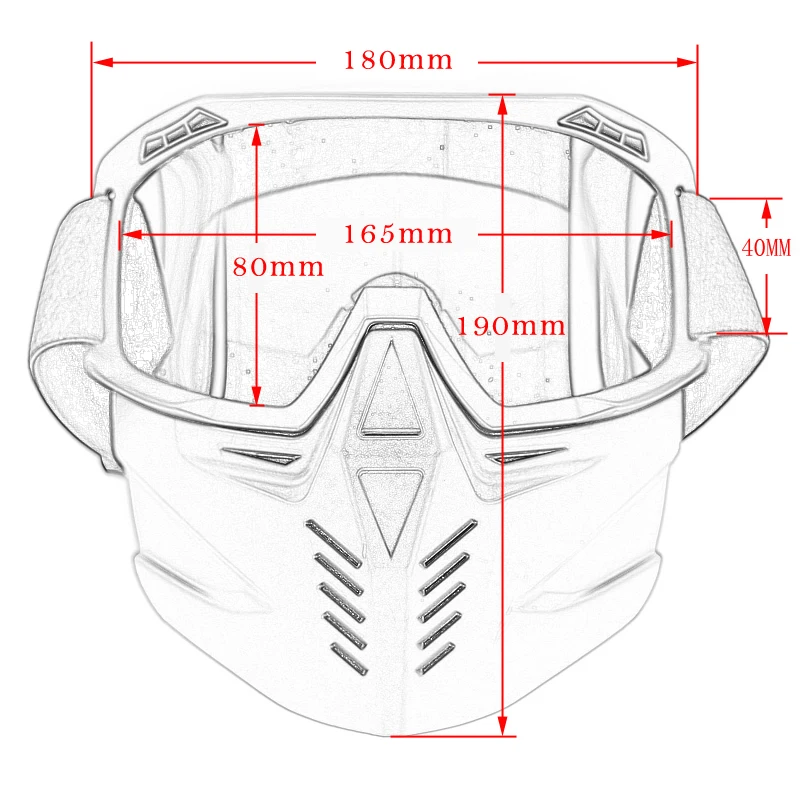 Cycling Glasses Motorcycle Helmet Goggles Glasses Removable Goggles Waterproof UV400 Eyewear for Off Road Moto Motorcross Goggle