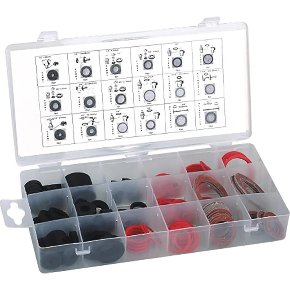 

141pcs Washer Set Sealing Box Packed Plumbing Professional Practical Heat Resistant Assorted Rubber O Ring For Shower Hose Fibre