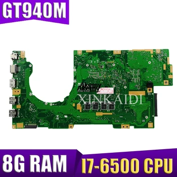 شراءK501UB اللوحة الأم لأجهزة الكمبيوتر المحمول ASUS K501UX K501UB K501UW K501UXM K501U A501U اللوحة الرئيسية GT940M GPU/I7-6500 وحدة المعالجة المركزية/8G RAM/ DDR3