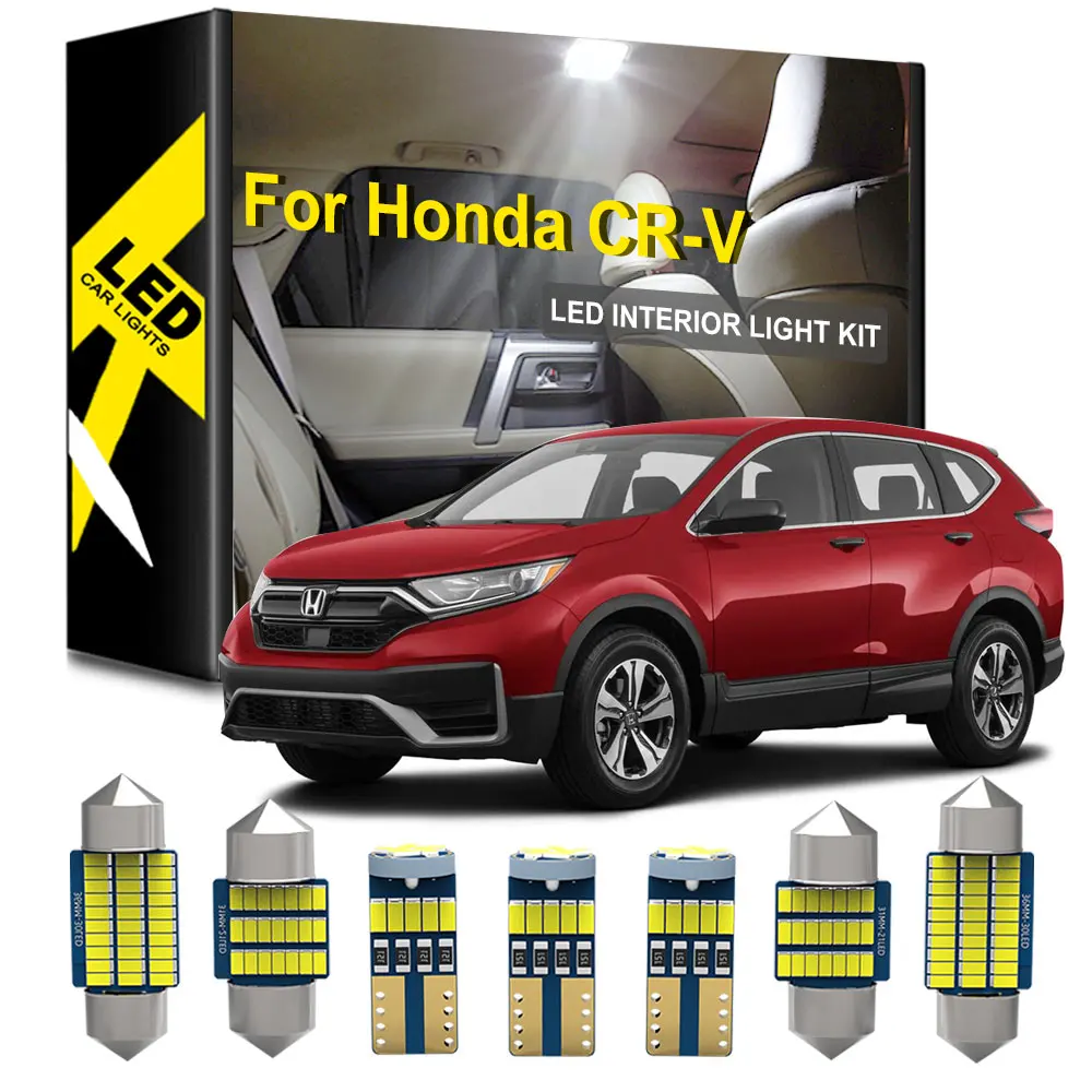 KAMMURI 100% No Error Premium White LED Car Interior Bulbs Package Kit For 1997-2020 Honda CR-V CRV led Light + Tool | Автомобили и