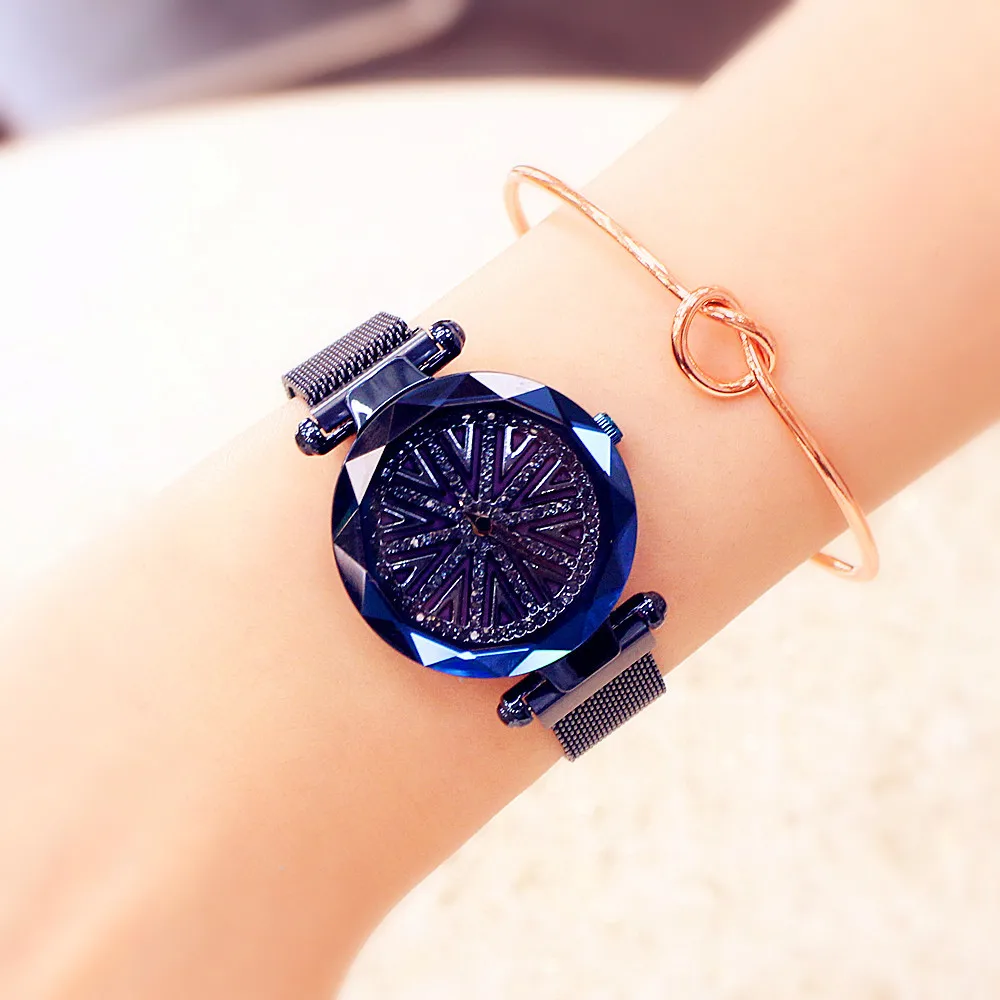 

Online Celebrity-New Style Genuine Product Watch Women's Diamond Set Fortunes Two Needle Waterproof Quartz Fashion Women's Fashi