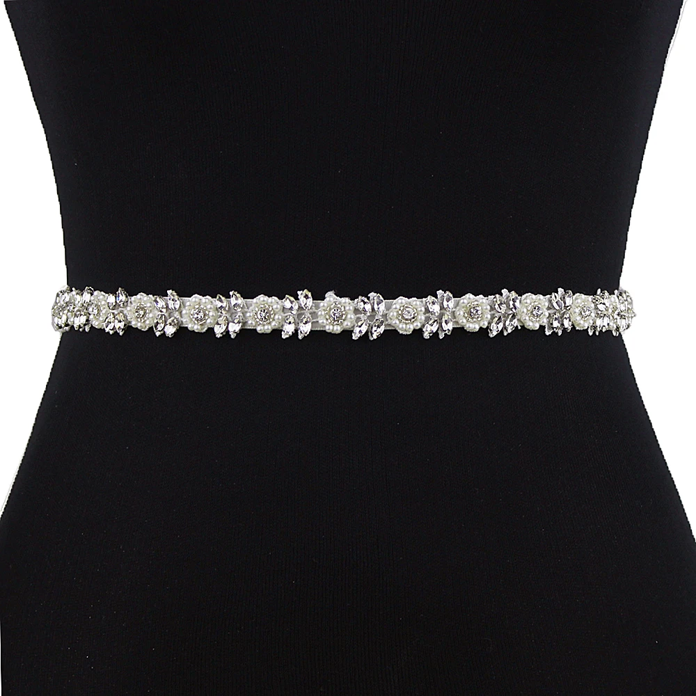 TRiXY S101 жемчуг свадебный пояс Sash Серебряный алмаз кристалл свадебный пояс, лента свадебное платье свадебные аксессуары