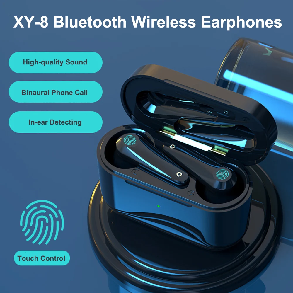 

Wireless Bluetooth Earphone with Microphone Sports Wireless earphones Touch Control Music Earbuds for Phone