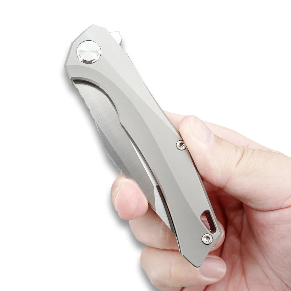 TWOSUN ножи S90V лезвие складной карманный нож тактический нож кемпинг охотничий нож Открытый выживания титановый EDC быстро открытый TS43