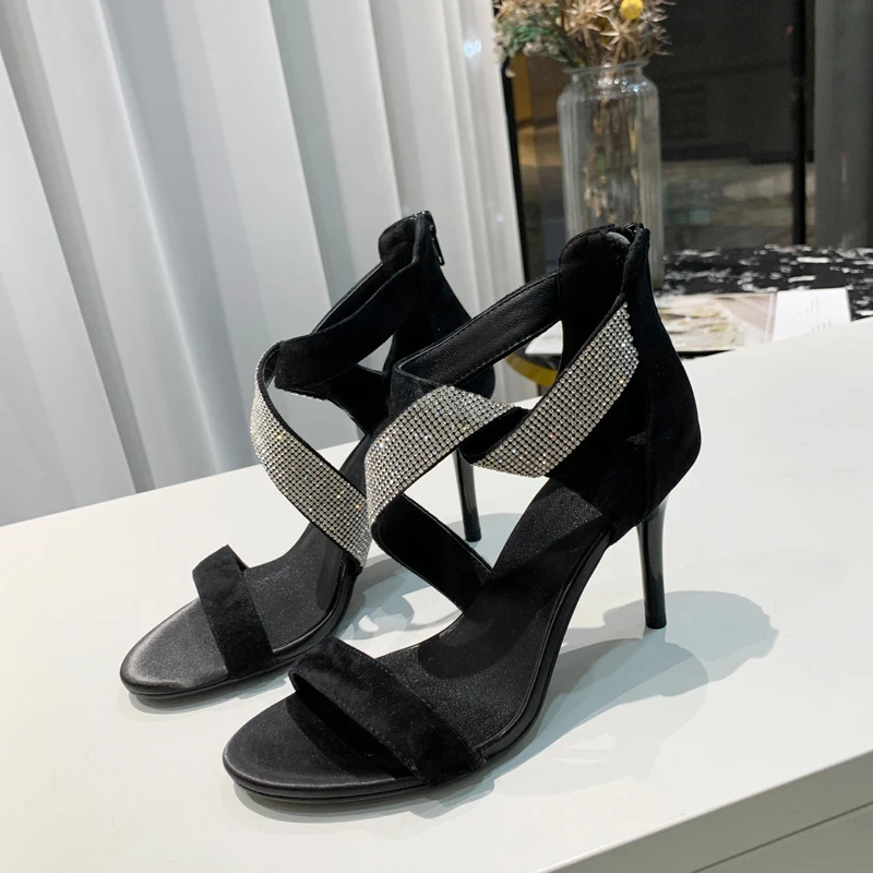 

Women Pumps Ankle Strap Shoes For Sexy Peep Toe Heels Sandals Party Wedding Woman High Heels Luxury Brand Fashion Black 2020
