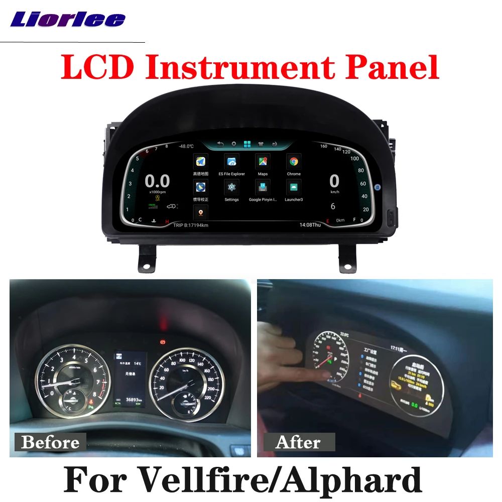 Car Accessories Android Lcd Instrument Panel Cluster For Toyota Vellfire Alphard 2015 2018 2019 Gps Navigation Dashboard Gauge Sets Dash Panels Aliexpress