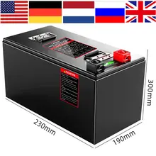 

12V100AH LiFePO4 Built-in BMS is Used For Solar Panel Mobile Power System Golf Cart Portable Tool Emergency Lighting