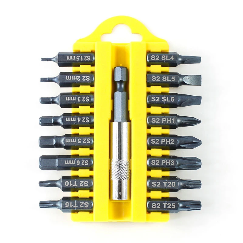 17 шт. защита от взлома Torx Hex Star Набор бит магнитный держатель отвертка Биты торкса