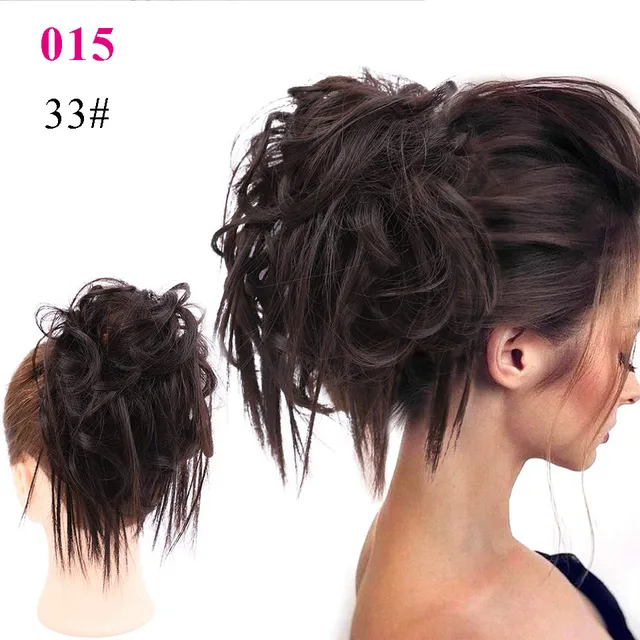 Vigorous Synthetic Bun Extensions Curly Messy Bun Hair Scrunchies
