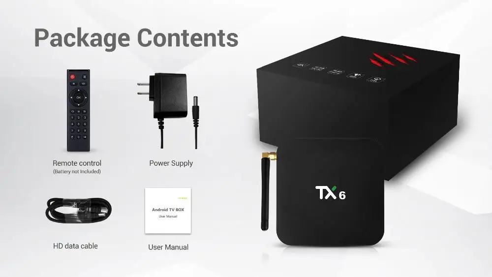 MeterMall TX6 Smart Android 9.0 TV BOX 4G 32G Allwinner H6 Quad core 2.4G Dual Wifi BT 4.1 Set Top Box 4K HD H.265 Media Player