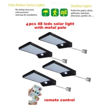 2/4pcs Solar Powered Fence lamp Solar Garden Path light Outdoor Waterproof Night light Sensor for driveway Patio Emergency Light