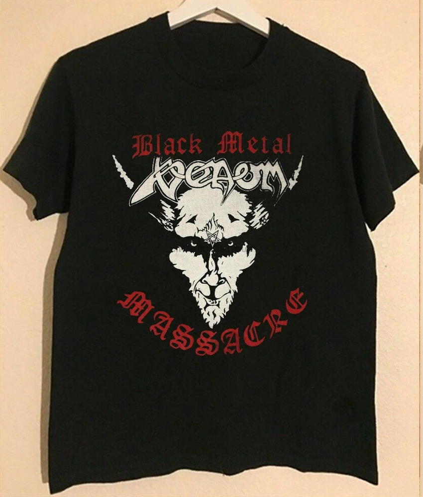 Venom 2 Sided Tshirt Rare Vintage Black Heavy Metal Band Tour Concert