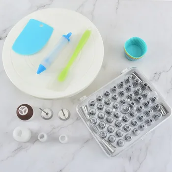 

Stainless Steel Mouth of Piping Device Cake Grease Gun Silicone Spatula Blade Set Baking Mould