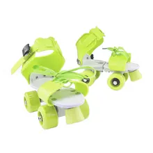 Для девочек и мальчиков износостойкие детские роликовые четыре колеса ABS Регулируемые Скейт обувь нескользящие подарок портативный двухрядные Детские уличные
