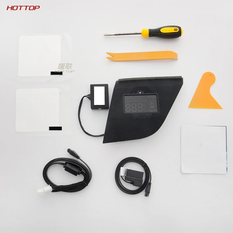 black 1pc ABS черный дисплей для Toyota Highlander - Название цвета: black 1pc