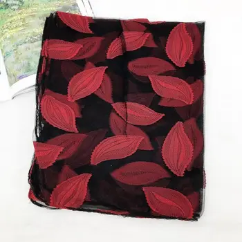 

Women Simulation Silk Cut Flower Scarf Girls Embroidery Wild Sunscreen Shawl Adult Long Embroidered Fall Wraps