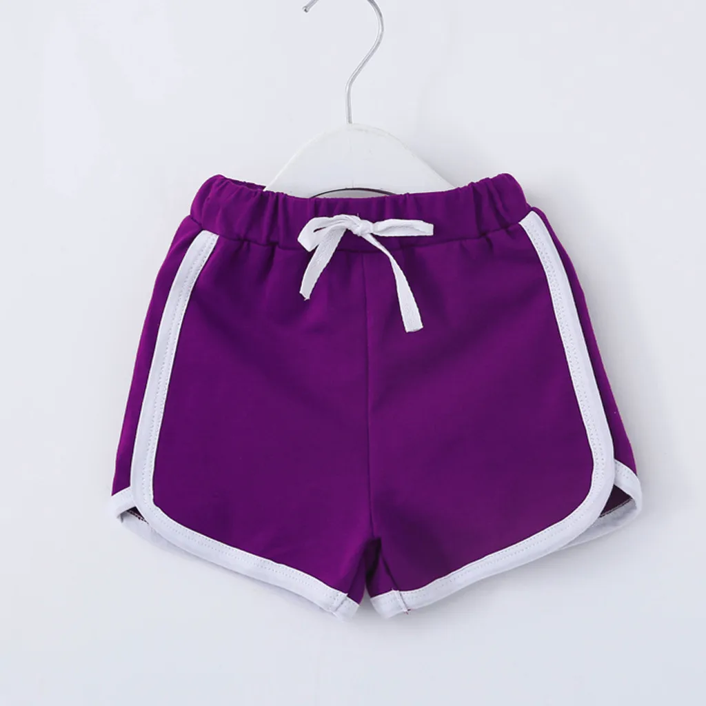 PP Летние детские повседневные шорты; брюки для мальчиков и девочек; яркие цвета; спортивные шорты; брюки с эластичной резинкой на талии; одежда для детей;#1218 - Цвет: PP
