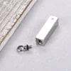 Custom Stainless Steel Vertical Cubic Bar Container Urn Memorial Pendant Necklace Ash Keepsake Cremation Jewelry Hypoallergenic 3