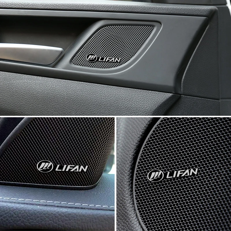 4 шт. алюминиевые 3D наклейки для динамика lifan solano x60 x50|Наклейки на автомобиль| |