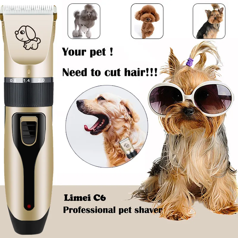 Fashionable Practical Puppy Titanium Ceramic Tools Comb Rechargeable Dog Shaver Useful Clipper Grooming Electric Pet Supplies