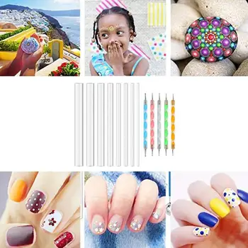 

13 Pcs Mandala Dotting Tools Set Pen Diamond Paintings Tools Mandala Stencil Ball Stylus Paint Tray for Crafts Nail Art Painting