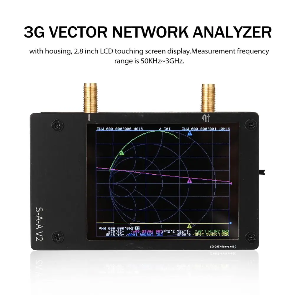 Портативный высокостабильный анализатор сети 3G Vector антенной NanoVNA V2