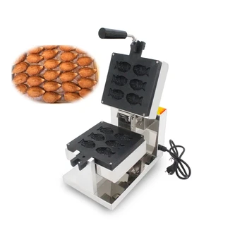 

electric Stainless Steel Whale Shaped Rotating Big Eyes Taiyaki Maker Fish Waffle Machine Pan Baker small fish taiyaki machine