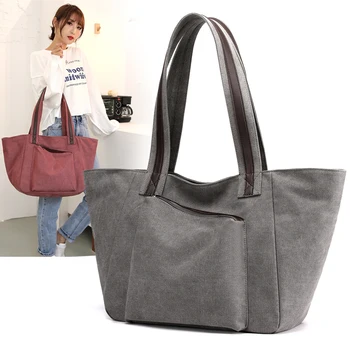 

Women's bags new large-capacity shoulder bag canvas handbags literary hand cloth bag ladies canvas tote bag cloth bag